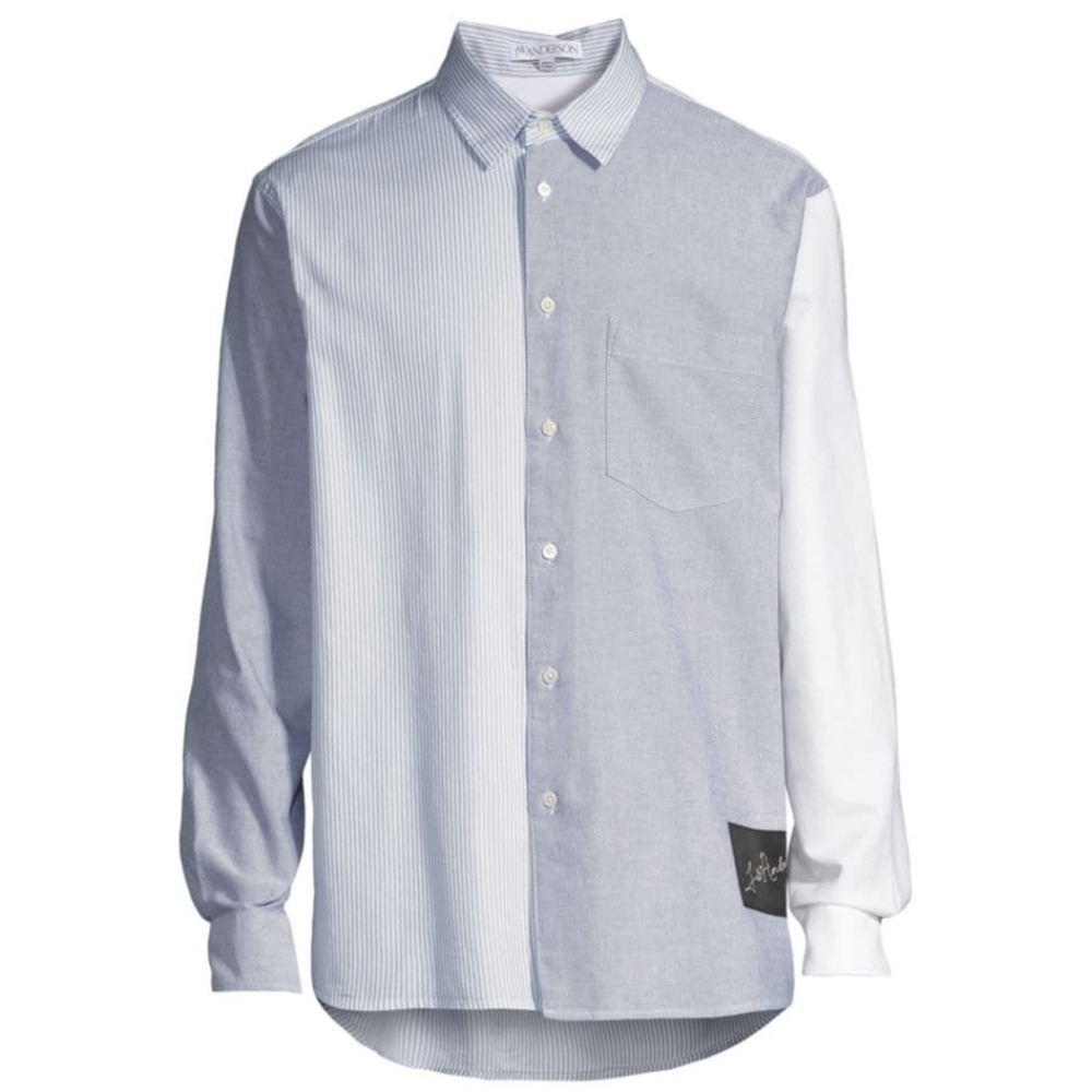 19. NWT JW ANDERSON CLASSIC FIT PATCHWORK SHIRT SIZE EU 48 / US MEDIUM